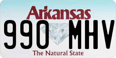 AR license plate 990MHV