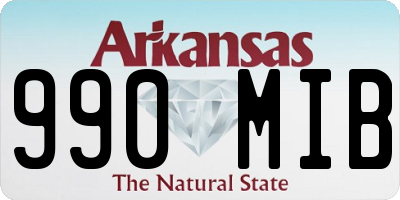 AR license plate 990MIB