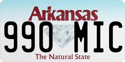 AR license plate 990MIC