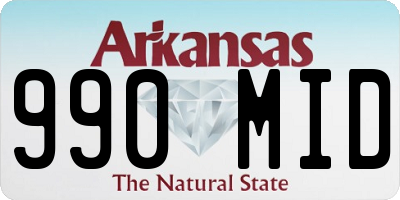 AR license plate 990MID