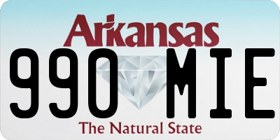 AR license plate 990MIE