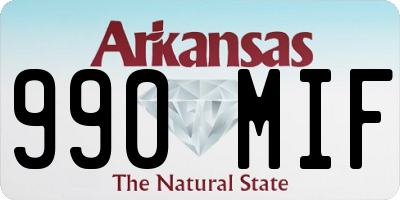 AR license plate 990MIF