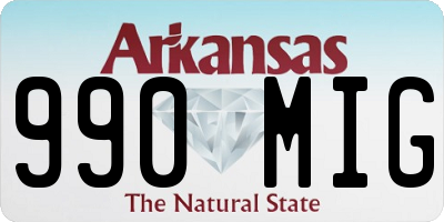 AR license plate 990MIG