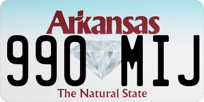 AR license plate 990MIJ