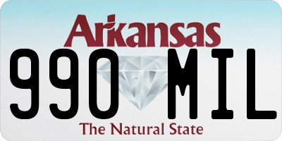 AR license plate 990MIL