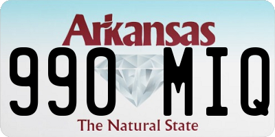 AR license plate 990MIQ
