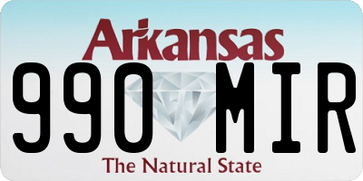 AR license plate 990MIR