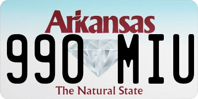 AR license plate 990MIU