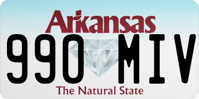 AR license plate 990MIV