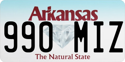 AR license plate 990MIZ