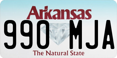 AR license plate 990MJA