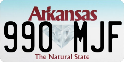 AR license plate 990MJF