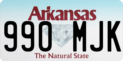AR license plate 990MJK