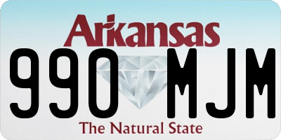 AR license plate 990MJM
