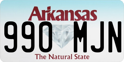 AR license plate 990MJN