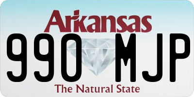 AR license plate 990MJP