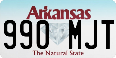 AR license plate 990MJT
