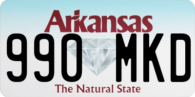 AR license plate 990MKD