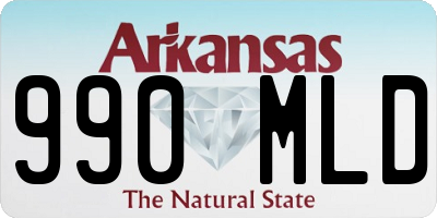 AR license plate 990MLD