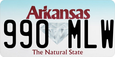 AR license plate 990MLW