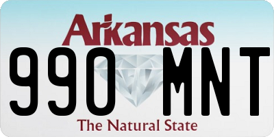 AR license plate 990MNT