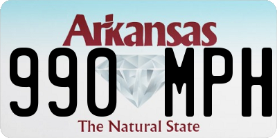AR license plate 990MPH