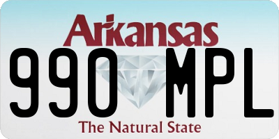AR license plate 990MPL