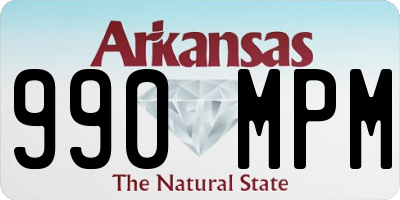AR license plate 990MPM