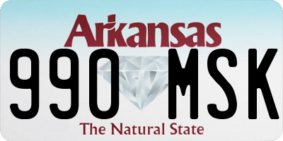 AR license plate 990MSK
