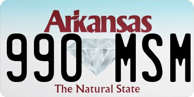 AR license plate 990MSM