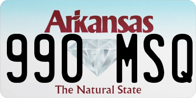 AR license plate 990MSQ
