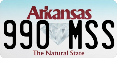 AR license plate 990MSS