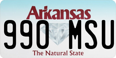 AR license plate 990MSU