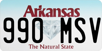 AR license plate 990MSV
