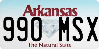 AR license plate 990MSX