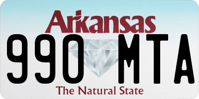 AR license plate 990MTA