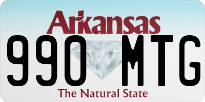 AR license plate 990MTG