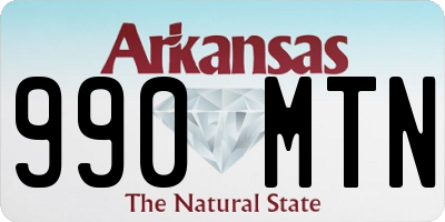 AR license plate 990MTN