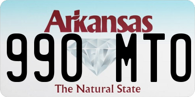 AR license plate 990MTO