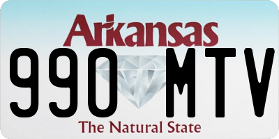 AR license plate 990MTV