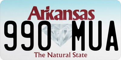 AR license plate 990MUA