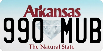 AR license plate 990MUB