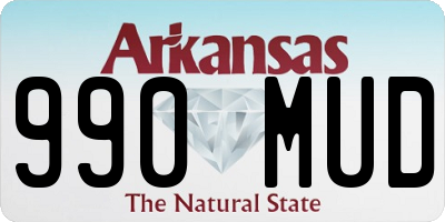 AR license plate 990MUD