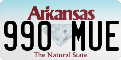 AR license plate 990MUE