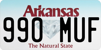 AR license plate 990MUF