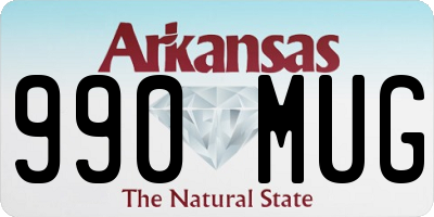 AR license plate 990MUG