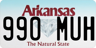 AR license plate 990MUH