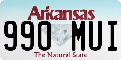 AR license plate 990MUI