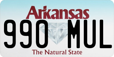 AR license plate 990MUL