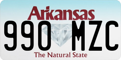 AR license plate 990MZC